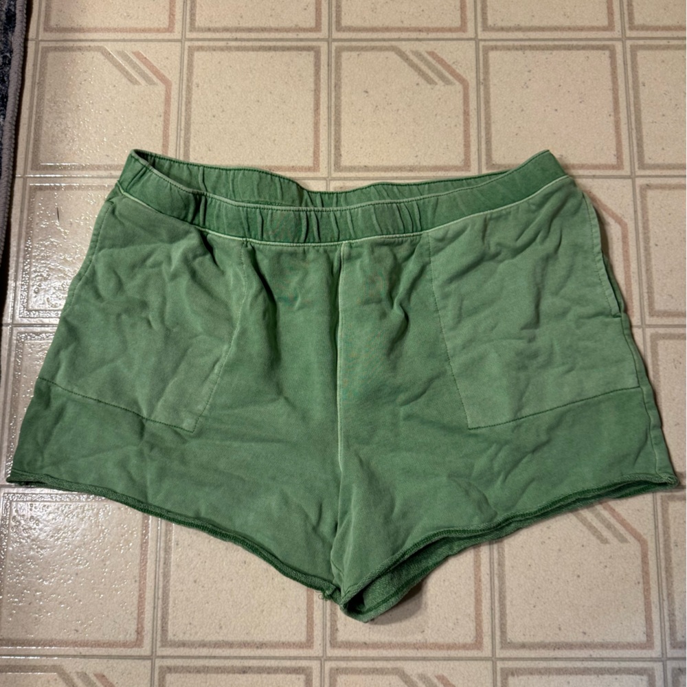 Green Casual Shorts
